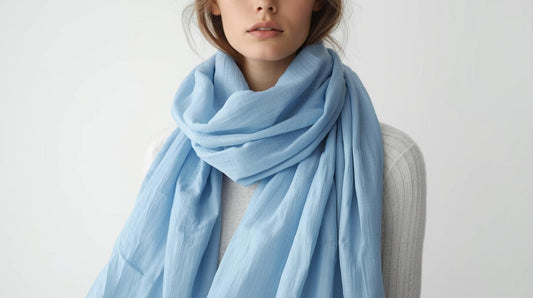 blue scarf