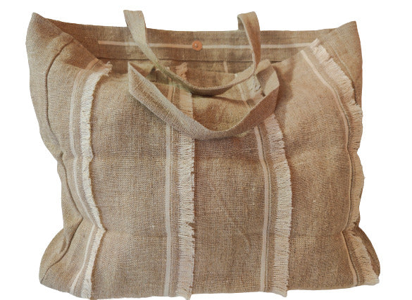 Beige Linen Tote Bag | Shopping bag | Grocery bag | Beach Minimalist Multipurpose bag