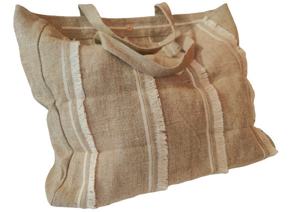 Beige Linen Tote Bag | Shopping bag | Grocery bag | Beach Minimalist Multipurpose bag