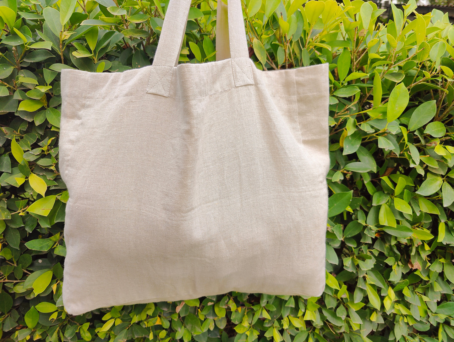 Natural Linen Tote Bag | Shopping bag | Grocery bag | Beach bag