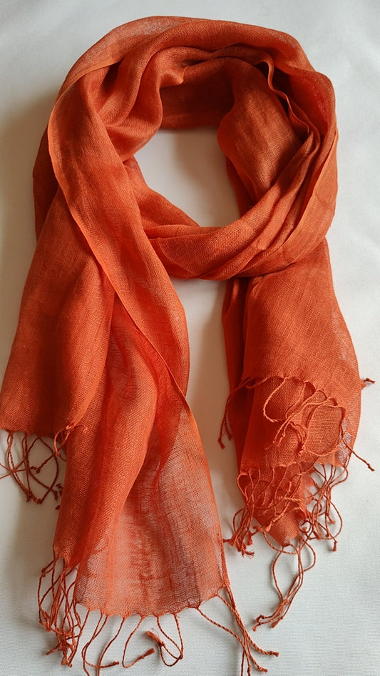 Solid Pattern / Linen Scarf / Gifts For Her - Multiple Color Choices