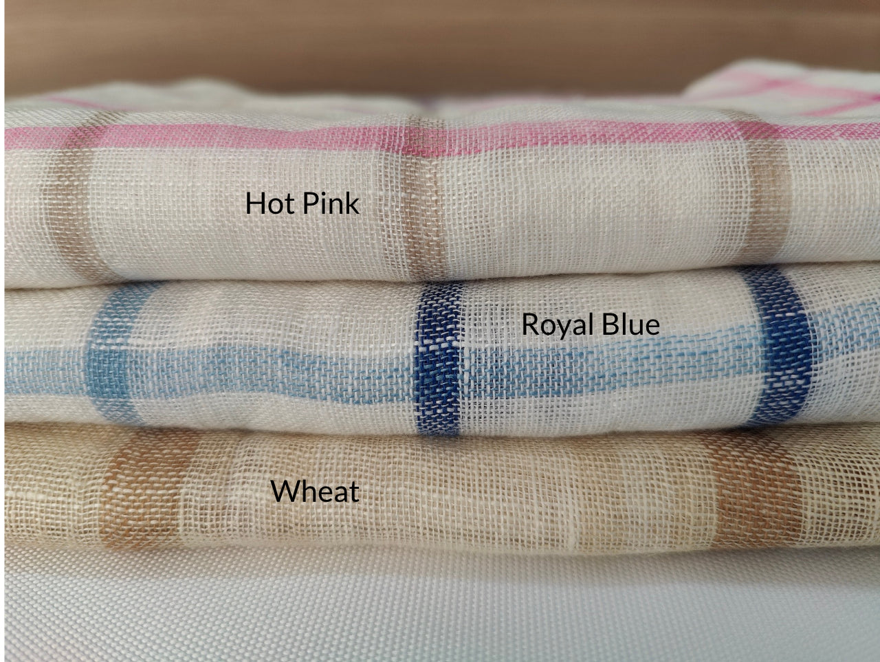 Buffalo Checkered / Linen Scarf / Gifts For Her / Prewashed