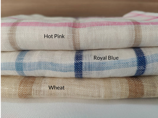 Buffalo Checkered / Linen Scarf / Gifts For Her / Prewashed