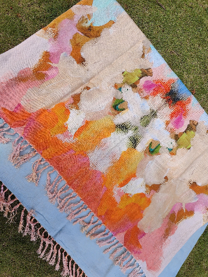 LINEN COUCH COVER, Multicolor %100 Linen Sofa Coverlet, Bedspread King, Extra Large Couch Cover, Blanket Couch Throw