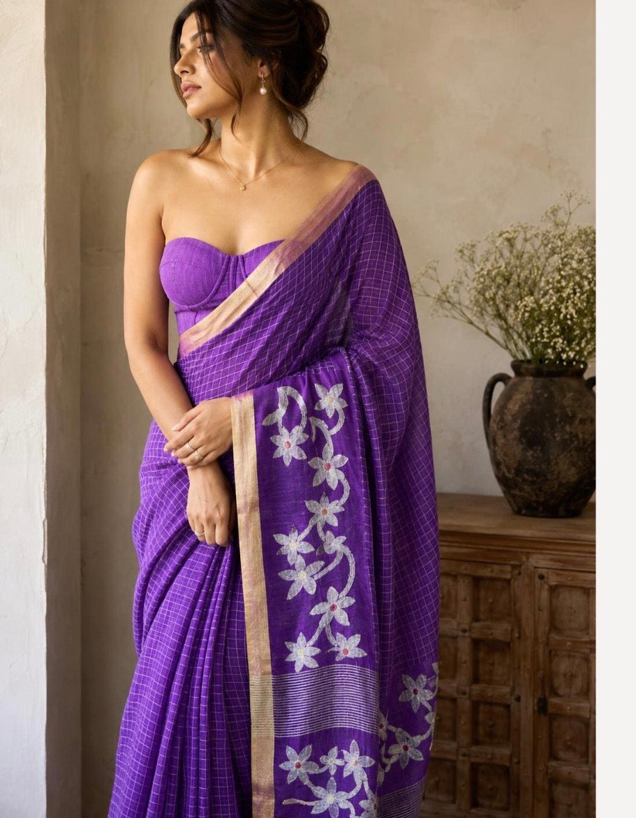 Linen Sarees vs Cotton Sarees: Why Linen Is the Classier Choice