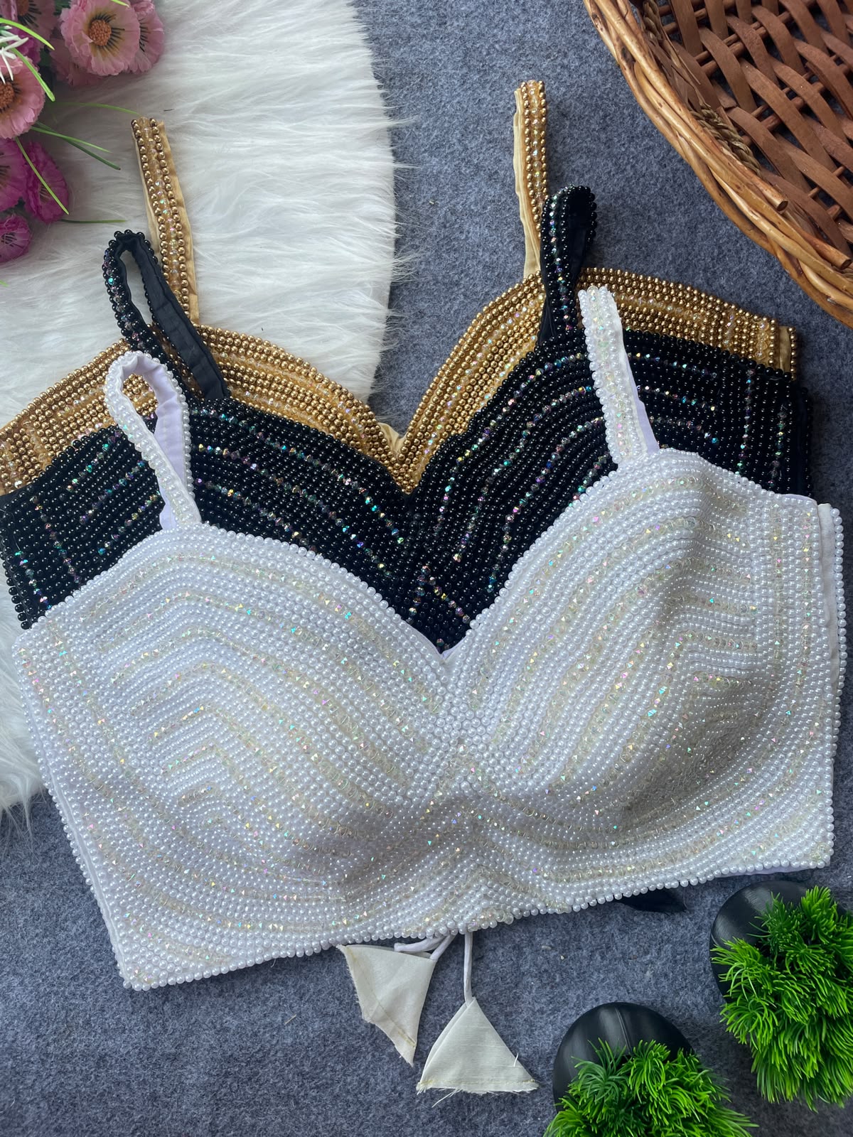 Pearl Spaghetti blouse