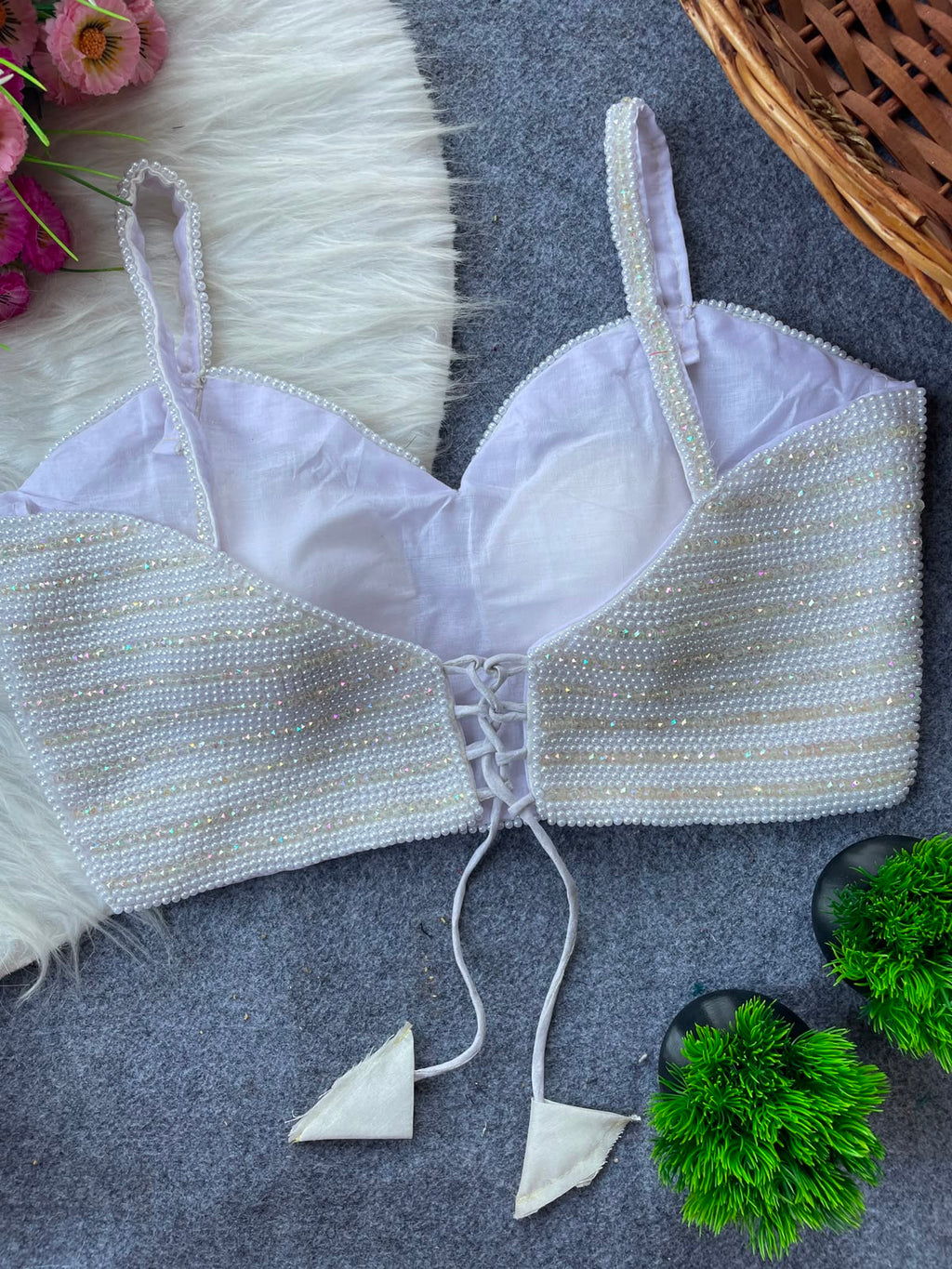 Pearl Spaghetti blouse