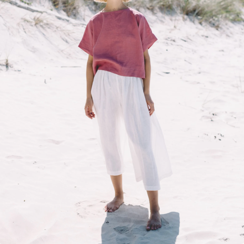 Watermelon top - Linen top - Oversized linen top - Linen blouse - Basic linen top