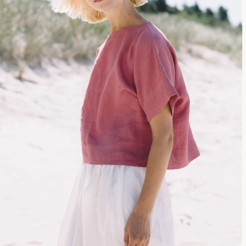 Watermelon top - Linen top - Oversized linen top - Linen blouse - Basic linen top