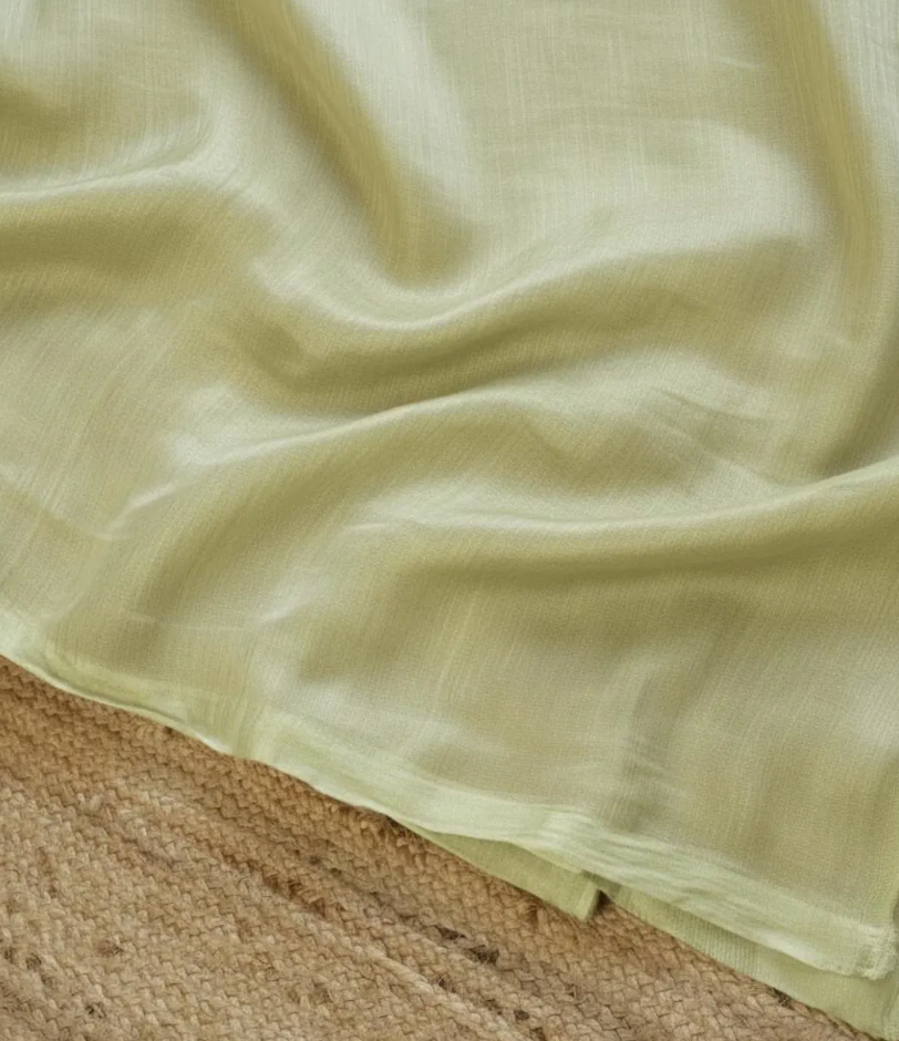 Handloom onam silk linen green west bengal jamdani saree