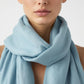 Sky Blue Linen Scarf for Men and Women, gifts for him her