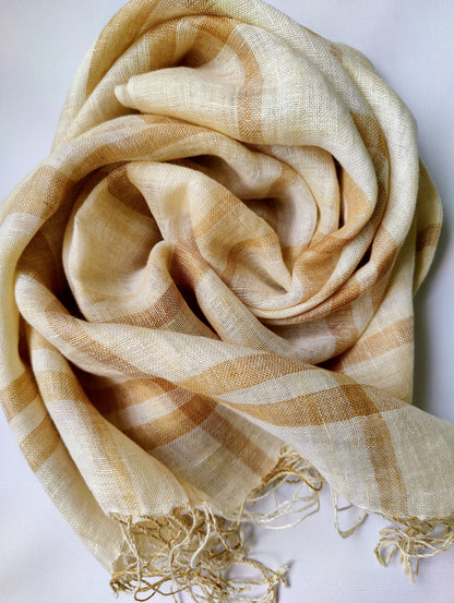 Buffalo Checkered / Linen Scarf / Gifts For Her / Prewashed