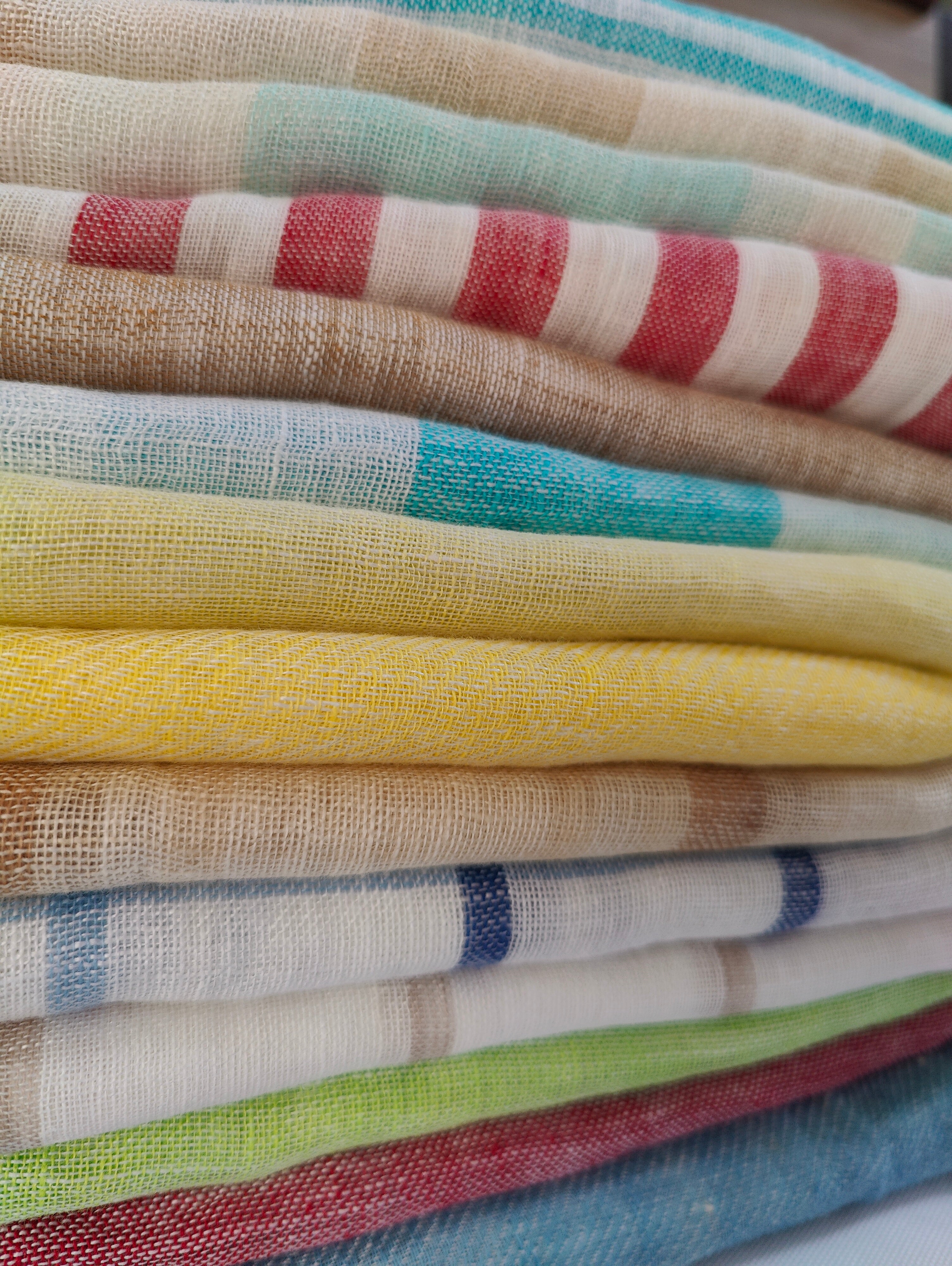 Buffalo Checkered / Linen Scarf / Gifts For Her / Prewashed