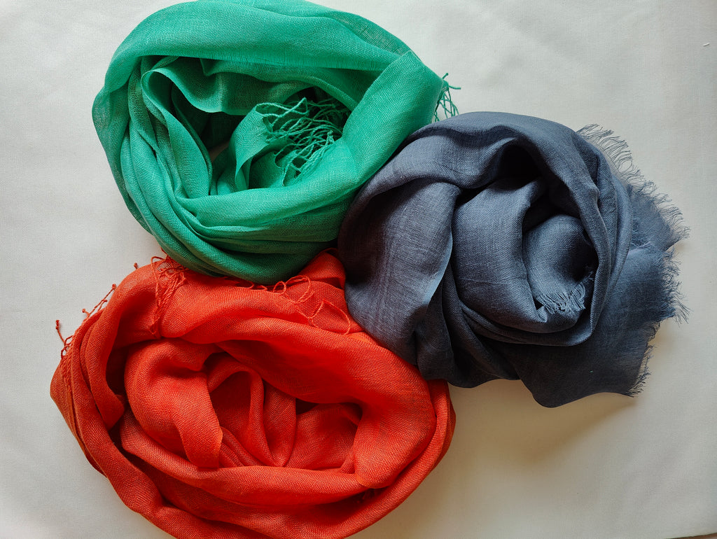 Pure Linen Scarf – Solid Colors | Soft Everyday Wrap