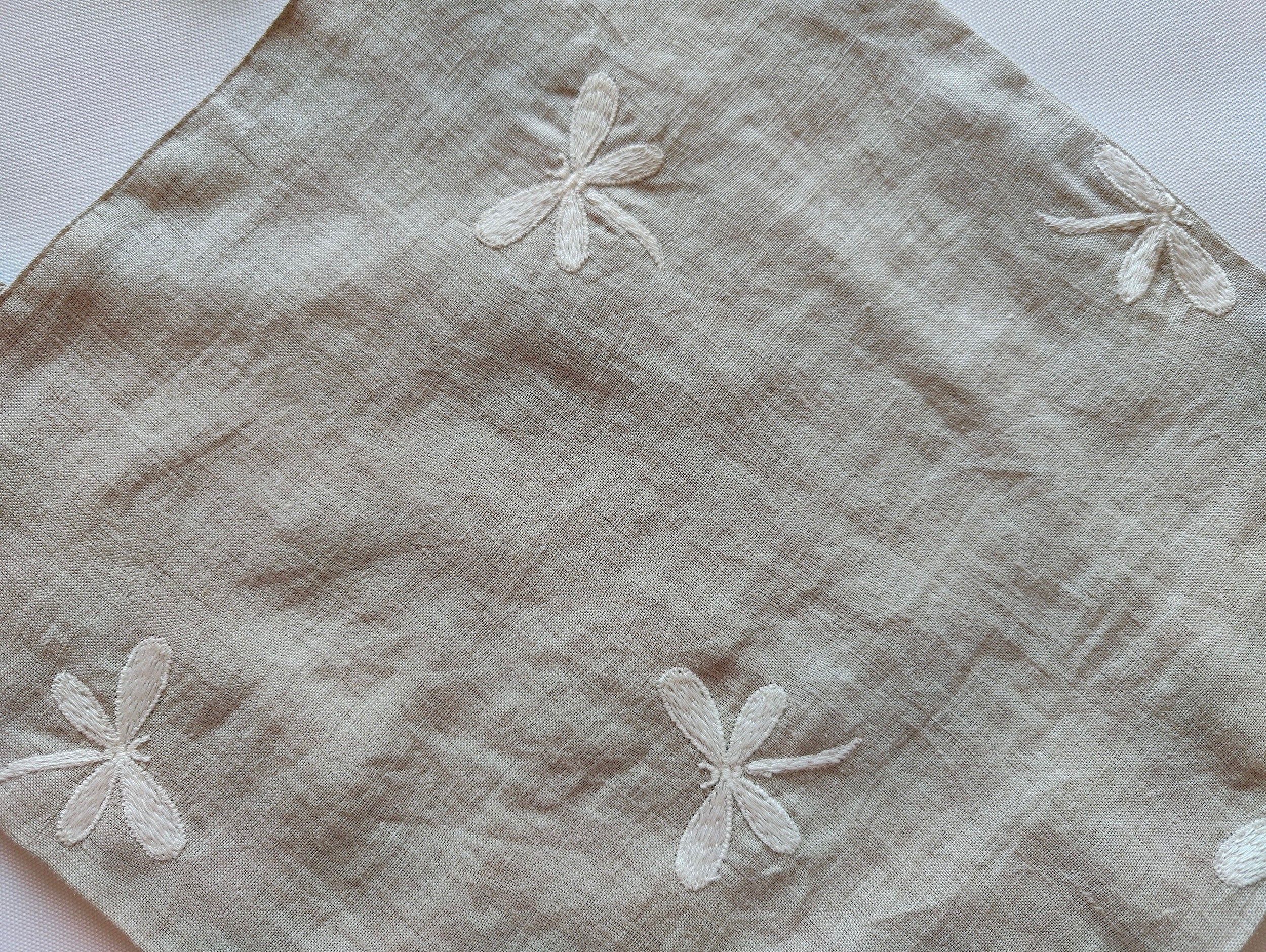 Dragon Embroidery Linen Tote Bag – Natural Grey