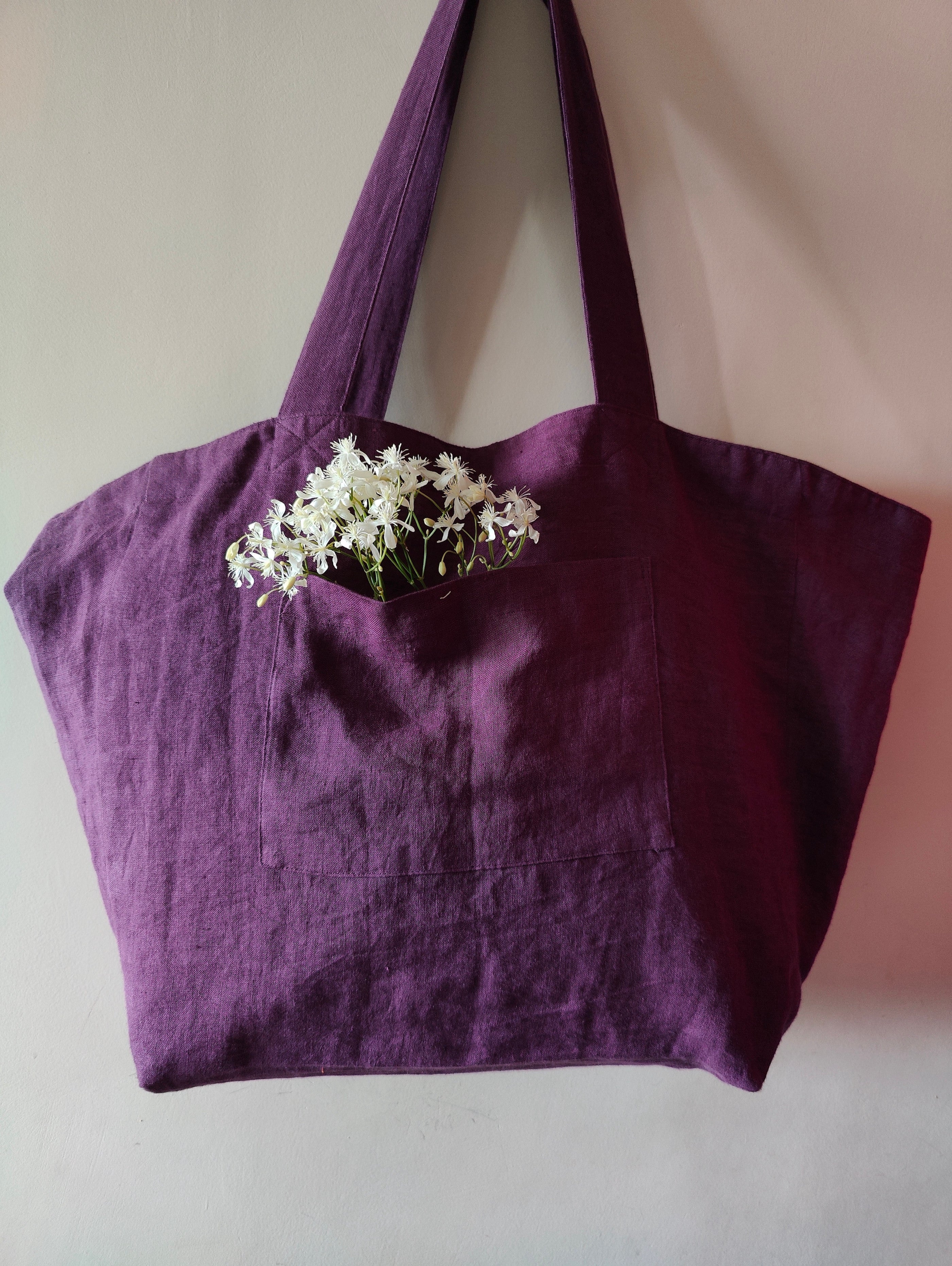 Natural Linen Tote Bag – Lightweight Everyday Carryall